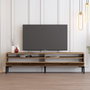 Hanah Home Istanbul 2 Mueble de TV, Nogal, 180cm Ancho x 35cm Alto x 47cm Profundo, 18mm Grosor